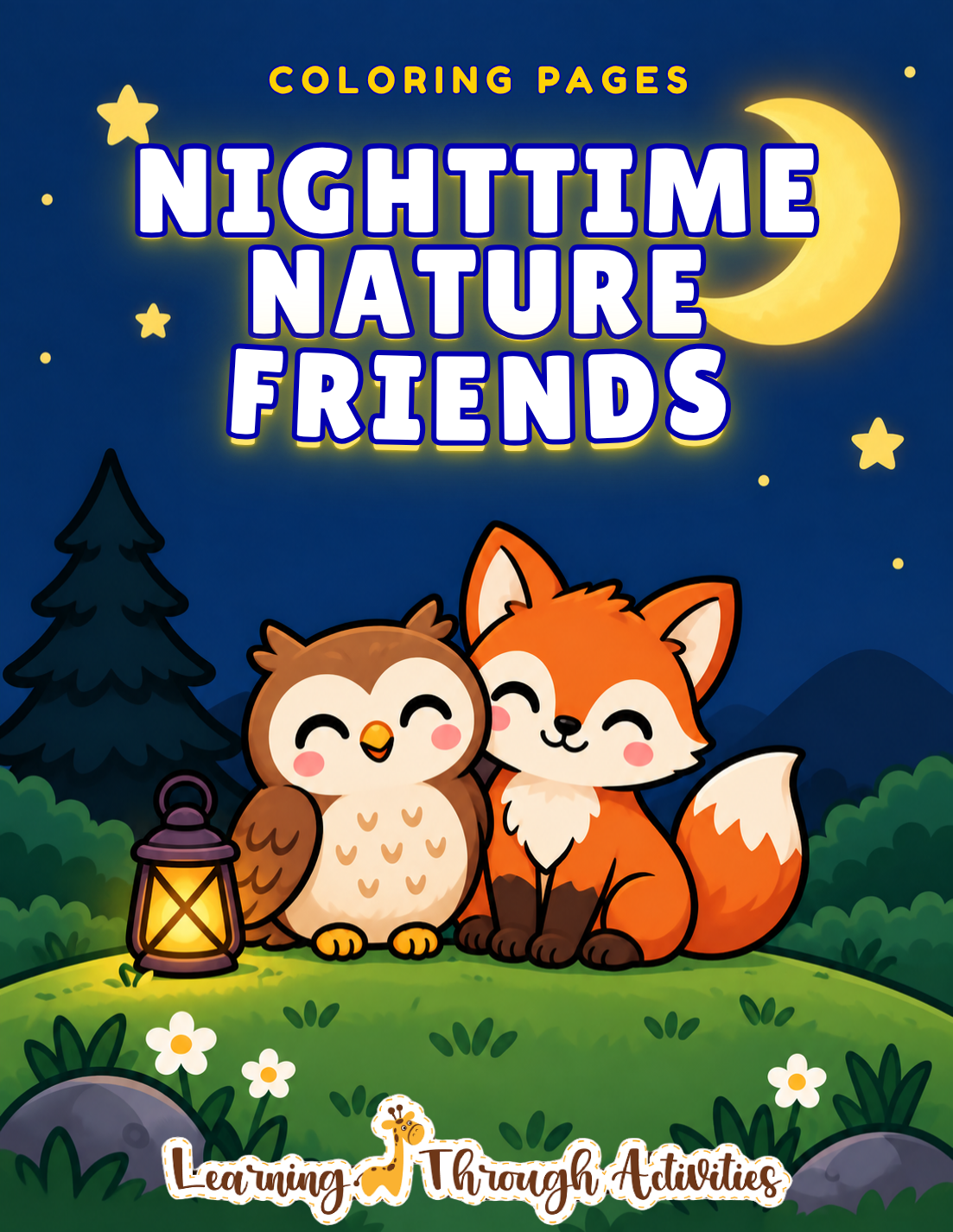 Nighttime Nature Friends Coloring Pack cover
