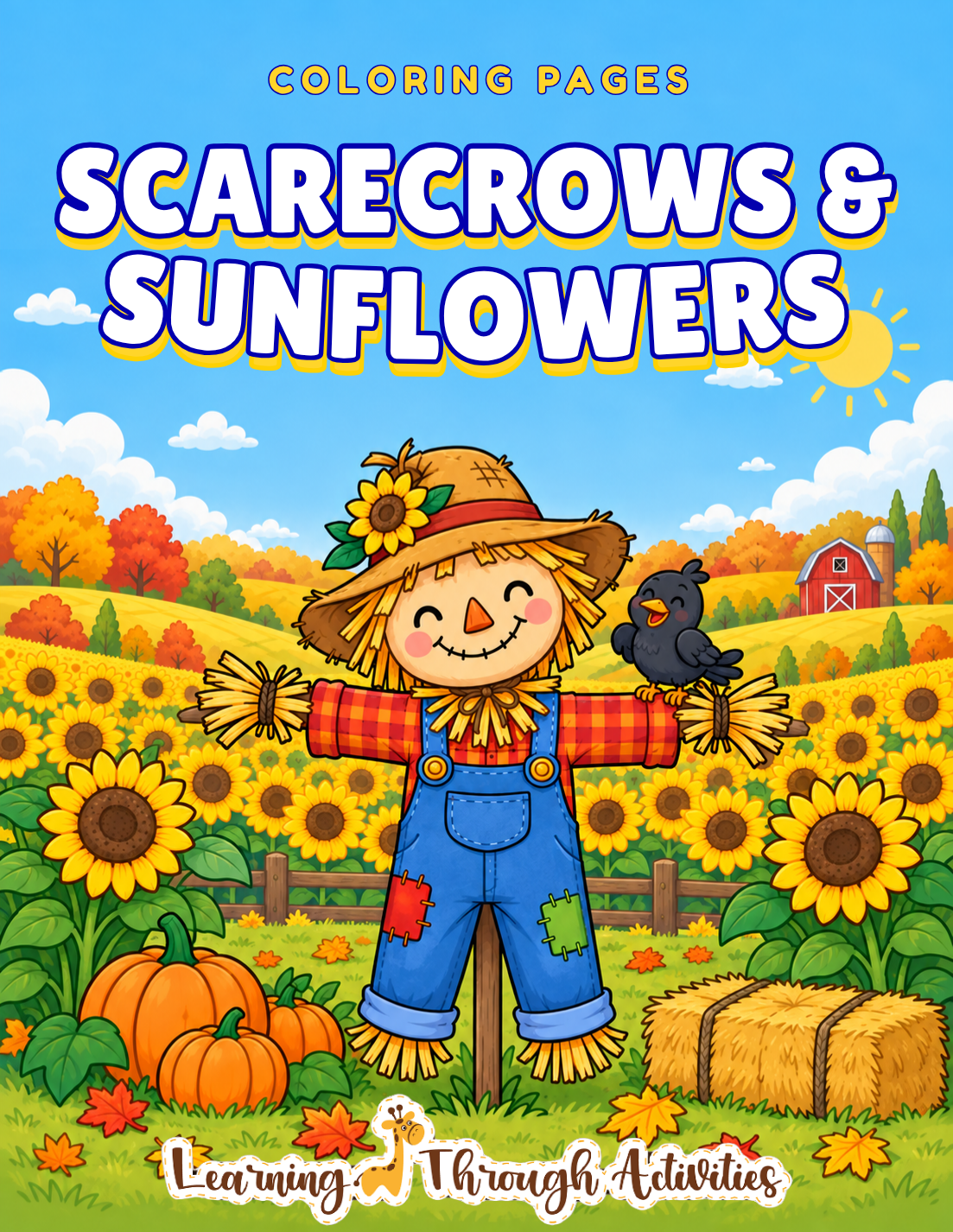 Scarecrows & Sunflowers Coloring Pack cover