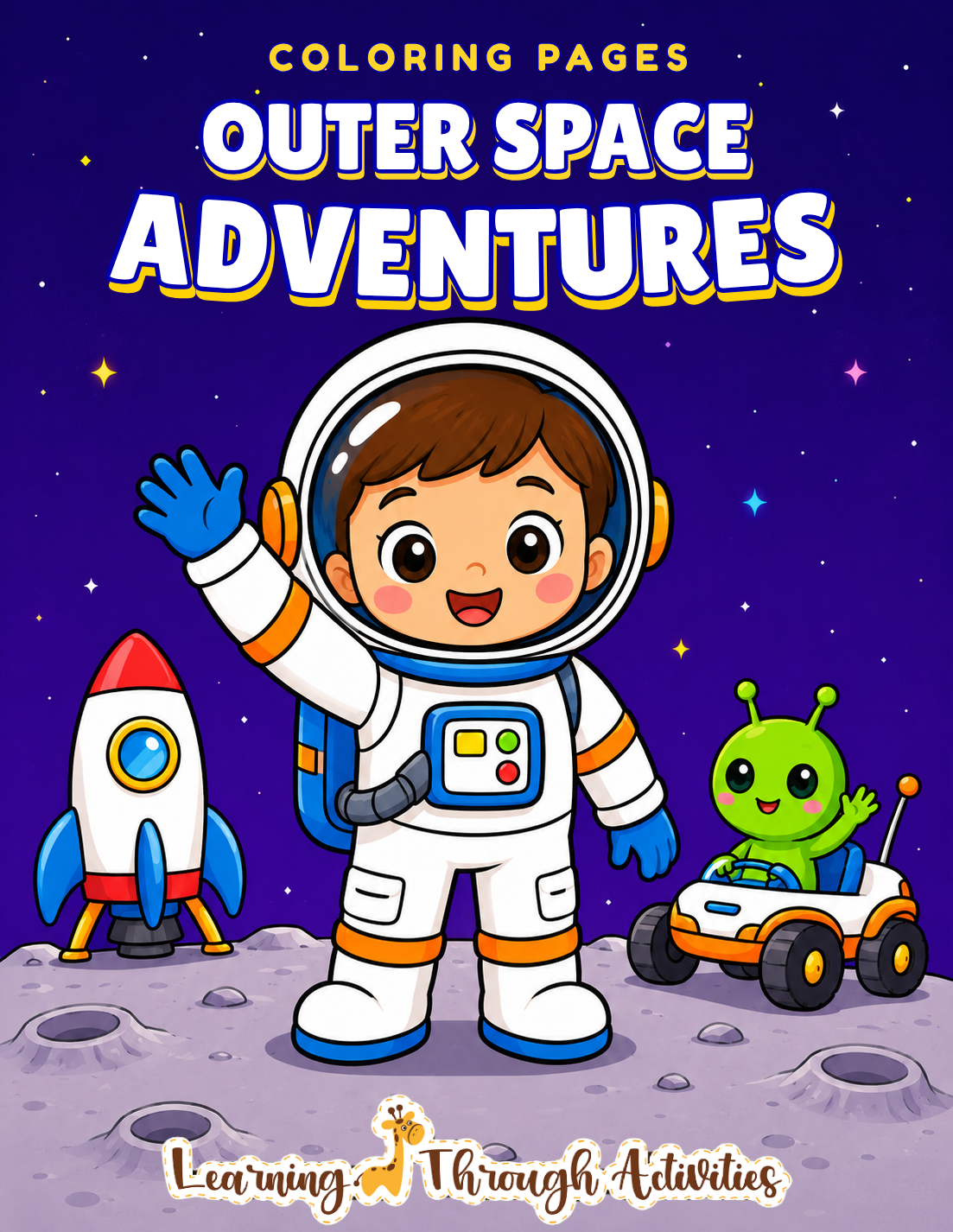 Space Explorers Coloring Pack cover
