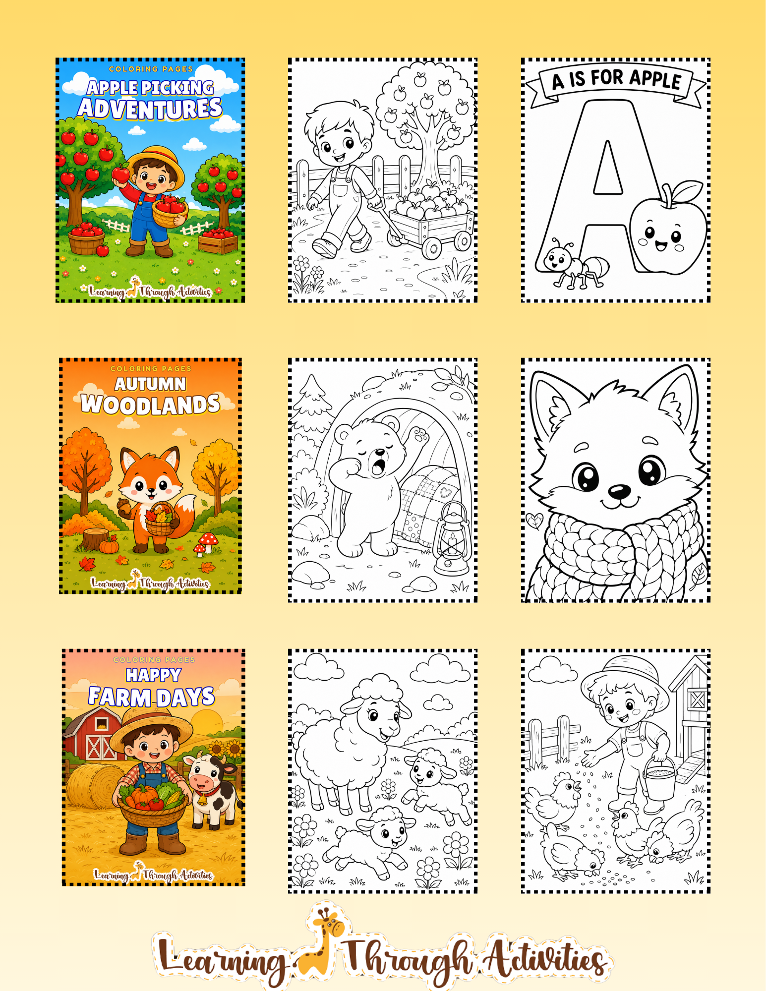 Autumn on the Farm Collection inside pages preview